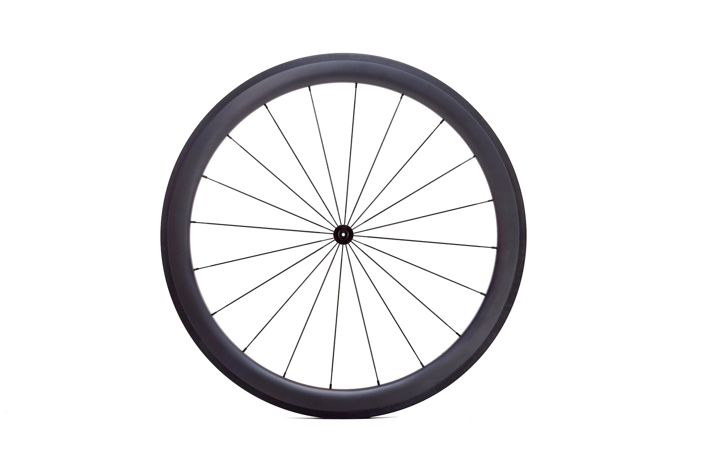 Ruedas de carbono 40mm para freno de zapata – vista frontal sin neumático