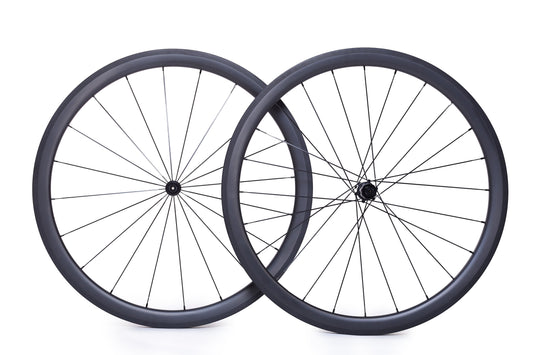 Pareja de ruedas de carbono NeruWheels 40mm para carretera con freno de zapata